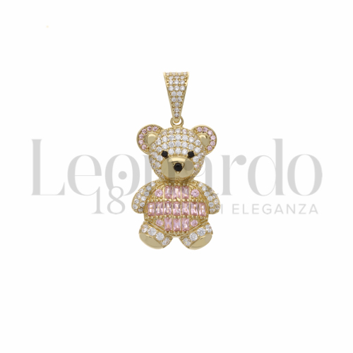 2° Misura con Zirconi Rosa e Zirconi Bianchi in Oro Giallo da 6,8gr.