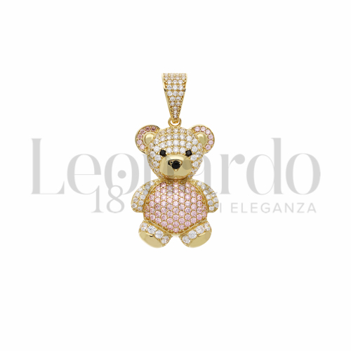 2° Misura con Zirconi Rosa e Zirconi Bianchi in Oro Giallo da 6,9gr.