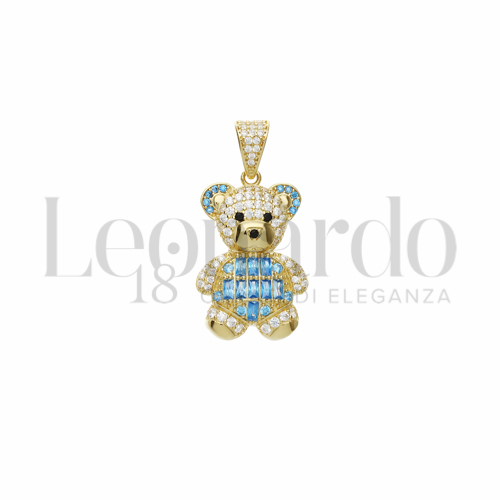Pendenti Pendente Orsetto da Donna in Oro 18 Carati Forma: Orso Misura, forma o soggetto: 1° misura Finitura modello: Taglio baguette 5g