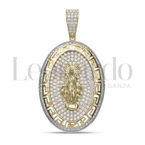 con Zircone bianco in Oro Giallo e Oro Bianco da 14gr.