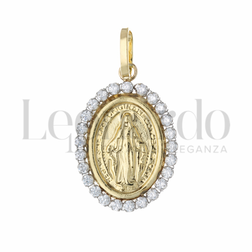 Misura o diametro 1° Misura con Zircone bianco in Oro Giallo e Oro Bianco da 1,5gr.