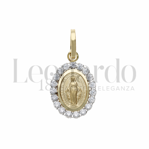 Misura o diametro 4° Misura con Zircone bianco in Oro Giallo e Oro Bianco da 1,4gr.