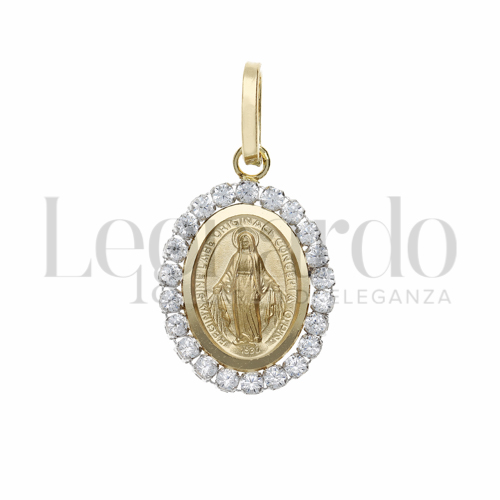Misura o diametro 5° Misura con Zircone bianco in Oro Giallo e Oro Bianco da 1,7gr.