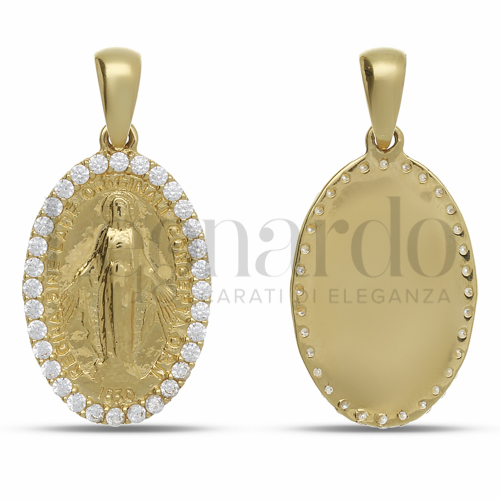 Misura o diametro 3° Misura con Zircone bianco in Oro Giallo da 2,8gr.