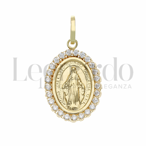 Misura o diametro 1° Misura con Zircone bianco in Oro Giallo da 1,5gr.
