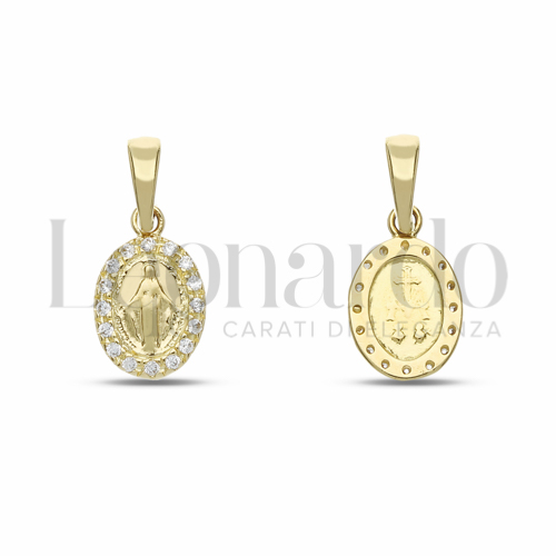 Misura o diametro 1° Misura con Zircone bianco in Oro Giallo da 0,8gr.