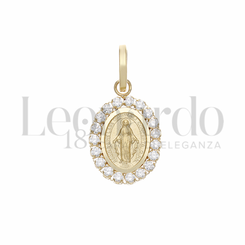 Misura o diametro 4° Misura con Zircone bianco in Oro Giallo da 1,3gr.