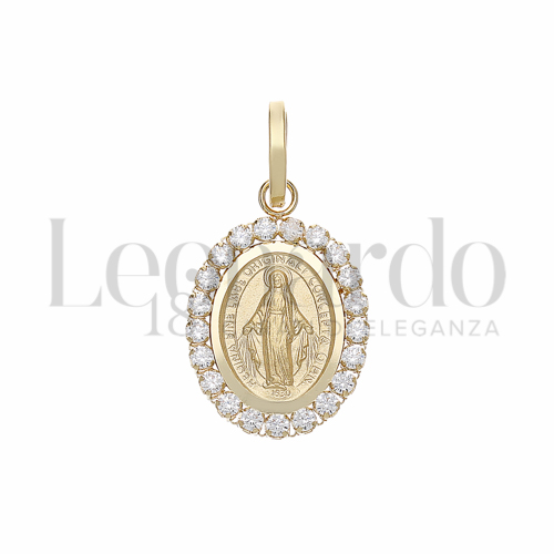 Misura o diametro 5° Misura con Zircone bianco in Oro Giallo da 1,7gr.