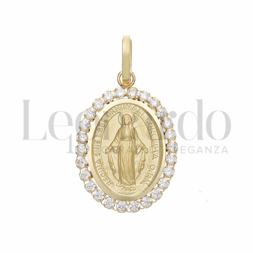 Misura o diametro 6° Misura con Zircone bianco in Oro Giallo da 2,4gr.