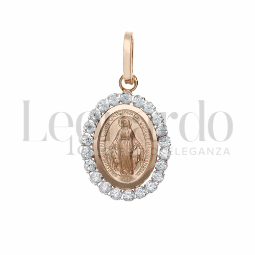 Misura o diametro 5° Misura con Zircone bianco in Oro Rosa da 1,6gr.