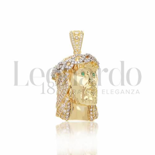 Misura o diametro 1° Misura con Zirconi verdi e zirconi bianchi in Oro Giallo e Oro Bianco da 8,6gr.