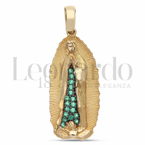 Misura o diametro 1° Misura con Zircone verde in Oro Giallo da 3,2gr.