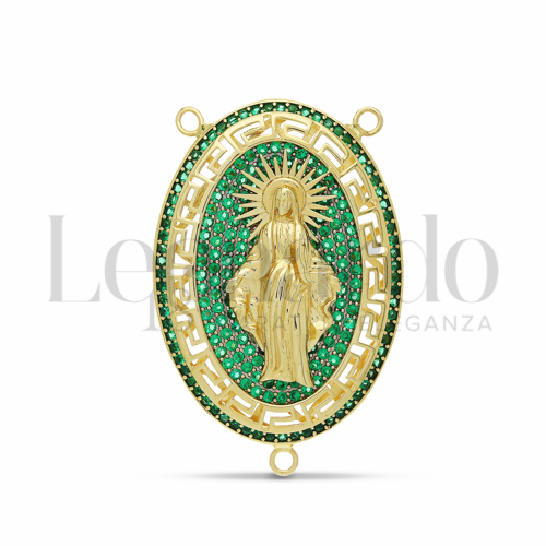 Pendenti Medaglia Centrale del Rosario in Oro 18 Carati Soggetto o modello: Madonna Misura diametro: 3° Finitura Lucida 12,6g