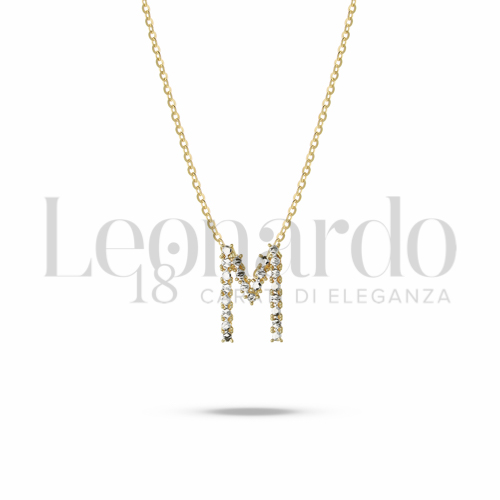 M Lettera in Oro Giallo e Oro Bianco da 3gr.