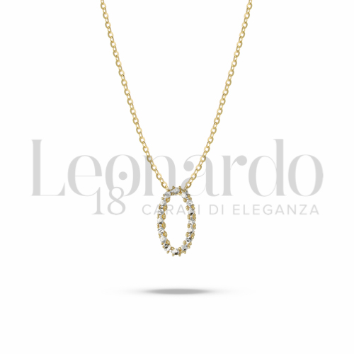 O Lettera in Oro Giallo e Oro Bianco da 2,4gr.