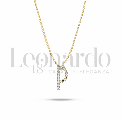 P Lettera in Oro Giallo e Oro Bianco da 2,3gr.