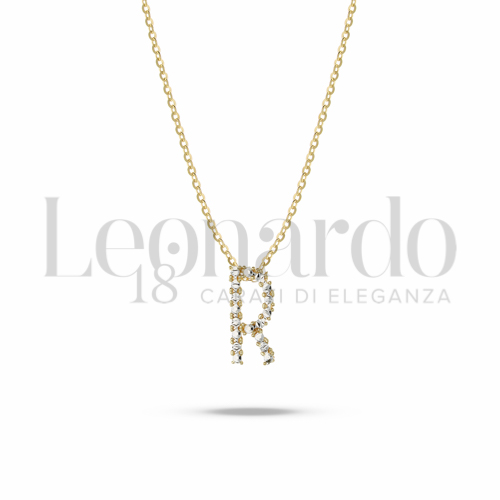 R Lettera in Oro Giallo e Oro Bianco da 2,7gr.