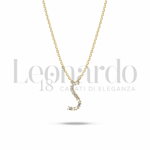 S Lettera in Oro Giallo e Oro Bianco da 2gr.