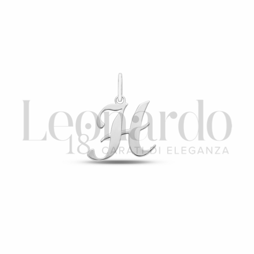 H Lettera in Oro Bianco da 0,8gr.