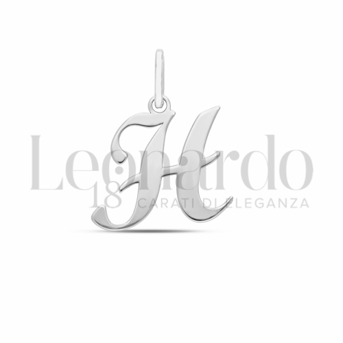 H Lettera in Oro Bianco da 0,8gr.