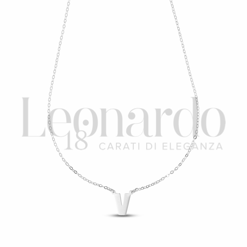 V Lettera in Oro Bianco da 1gr.