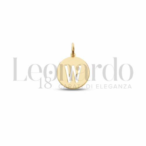 W Lettera in Oro Giallo da 0,5gr.