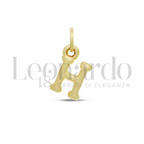 Pendenti Pendente Lettera Elettroformato in Oro 18 Carati Modello: stampatello Lettera: H 1,3g