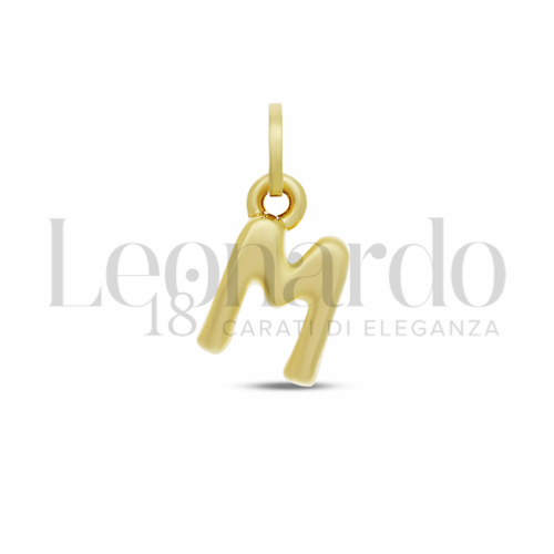 Pendenti Pendente Lettera Elettroformato in Oro 18 Carati Modello: stampatello Lettera: M 1g