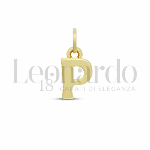 Pendenti Pendente Lettera Elettroformato in Oro 18 Carati Modello: stampatello Lettera: P 1g