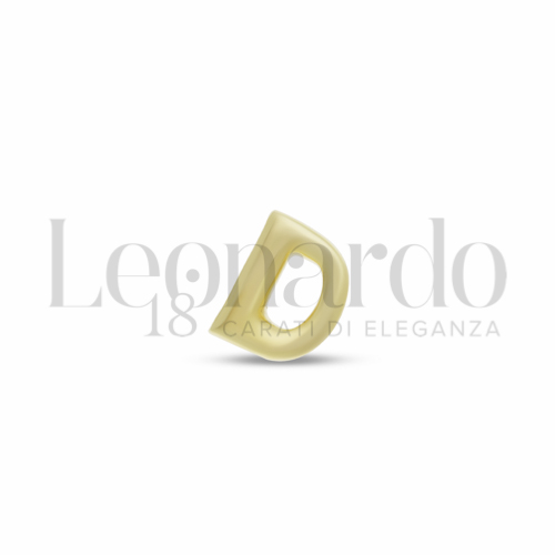 Pendenti Pendente Lettera Elettroformato in Oro 18 Carati Modello: stampatello con foro per catenina passante Lettera: D 0,6g