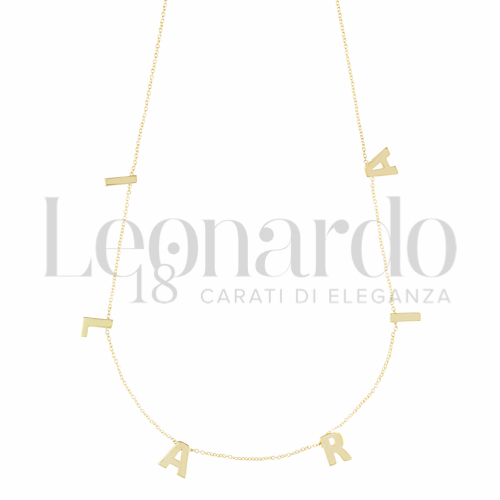 Pendenti Collana con iniziale microfusa saldata in Oro 18 Carati Misura: 45 cm 3g