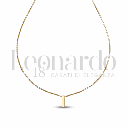 I Lettera con Zircone bianco in Oro Giallo da 1,3gr.