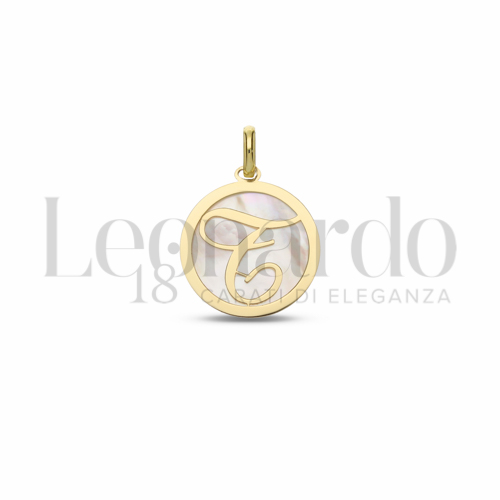 T Lettera con Madreperla in Oro Giallo da 1,3gr.