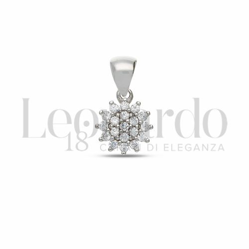 Forma Tondo con Zircone bianco in Oro Bianco da 0,7gr.