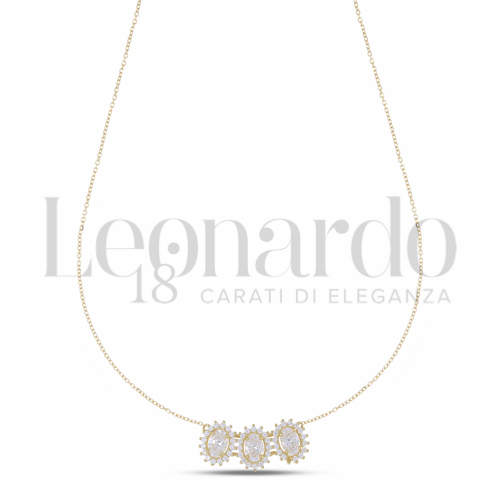 Pendenti Pendente con Pietra di Colore da Donna in Oro 18 Carati Forma: Ovale Modello: Trilogy kate 1° misura catenina passante 3,6g