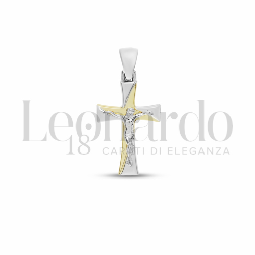 Modello Con Cristo in Oro Bianco e Oro Giallo da 1,6gr.