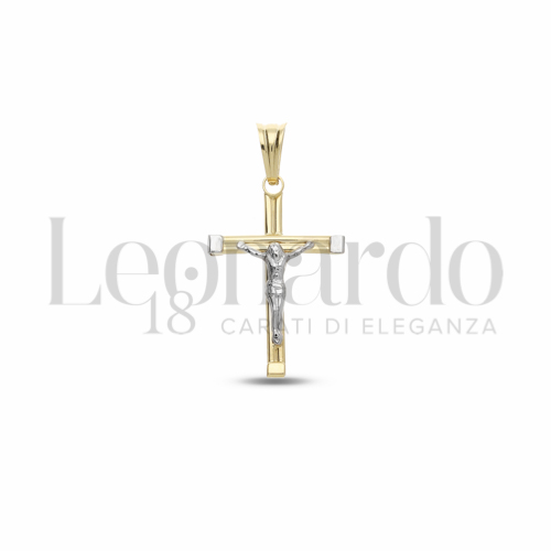 Modello Con Cristo in Oro Bianco e Oro Giallo da 1,2gr.