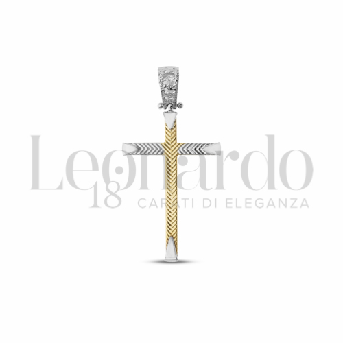Modello Senza Cristo in Oro Bianco e Oro Giallo da 2,1gr.