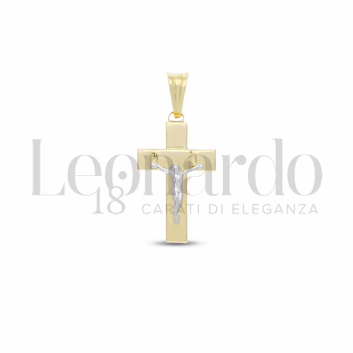 Modello Con Cristo in Oro Bianco e Oro Giallo da 1,7gr.