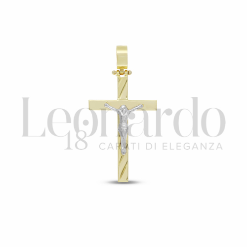 Modello Con Cristo in Oro Bianco e Oro Giallo da 2gr.