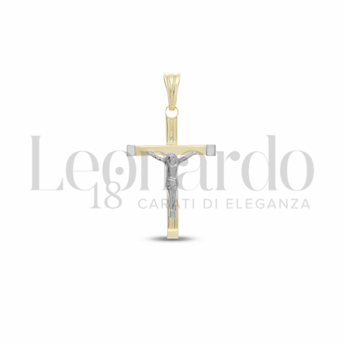 Modello Con Cristo in Oro Bianco e Oro Giallo da 1,2gr.
