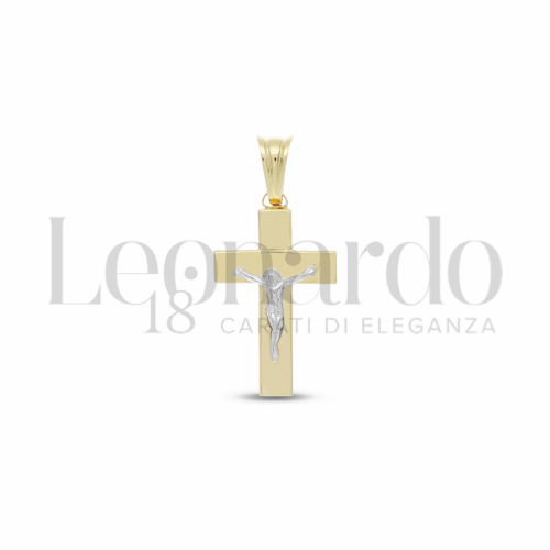Pendenti Croce da Uomo in Oro 18 Carati Modello: Con cristo Misura: 1° Lavorazione o finitura: Lucida 1,7g