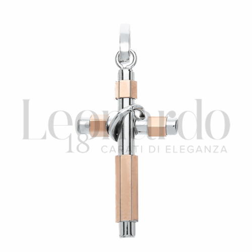 Modello Senza Cristo in Oro Bianco e Oro Rosa da 2,6gr.