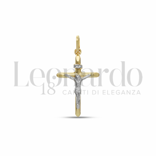Modello Con Cristo in Oro Giallo e Oro Bianco da 1,2gr.