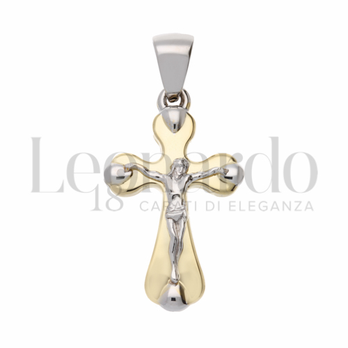 Modello Con Cristo in Oro Giallo e Oro Bianco da 1,7gr.