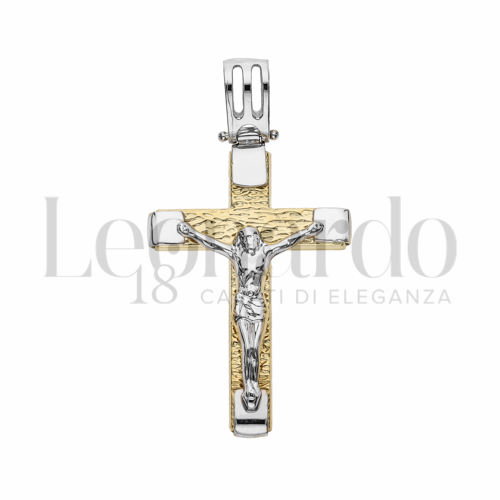 Modello Con Cristo in Oro Giallo e Oro Bianco da 4,2gr.