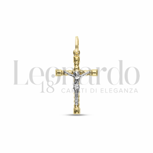 Modello Con Cristo in Oro Giallo e Oro Bianco da 1,2gr.