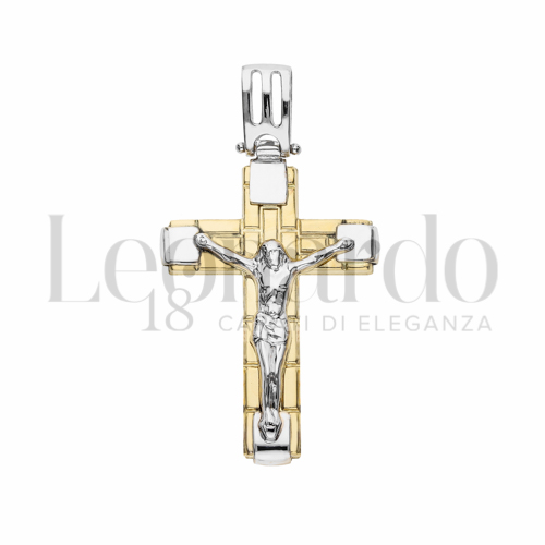 Modello Con Cristo in Oro Giallo e Oro Bianco da 4,4gr.