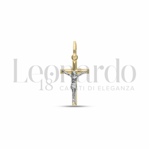 Modello Con Cristo in Oro Giallo e Oro Bianco da 0,8gr.