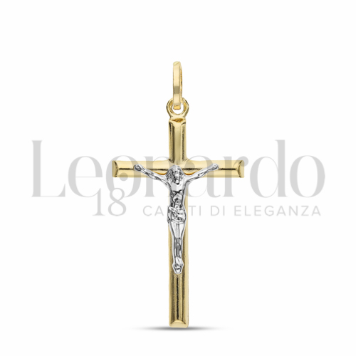 Modello Con Cristo in Oro Giallo e Oro Bianco da 1,9gr.
